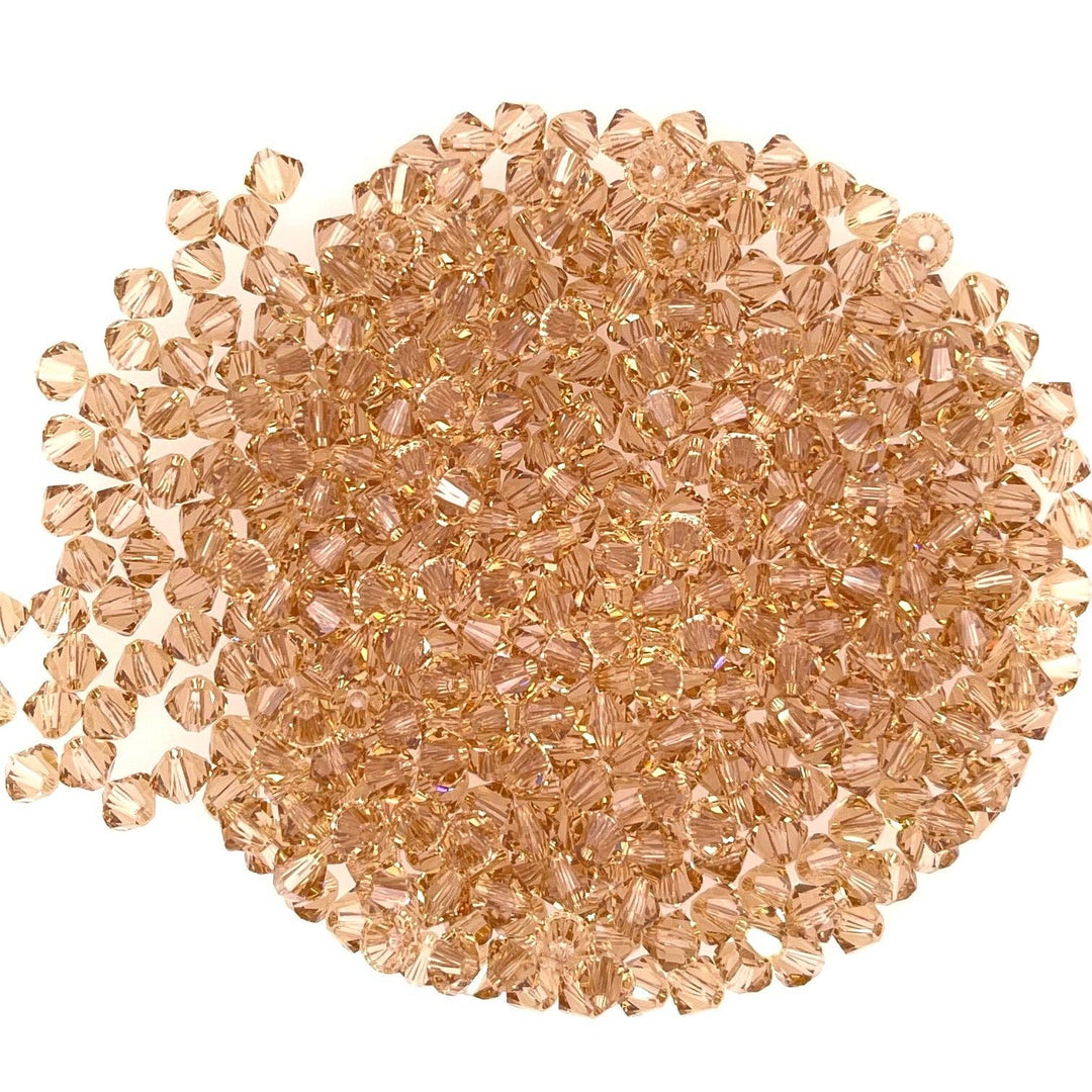 bara boheme - Crystal BTY | Gold Filled Beaded Bracelet: Light Azore / 14KG Filled / Stretchy 6.5"