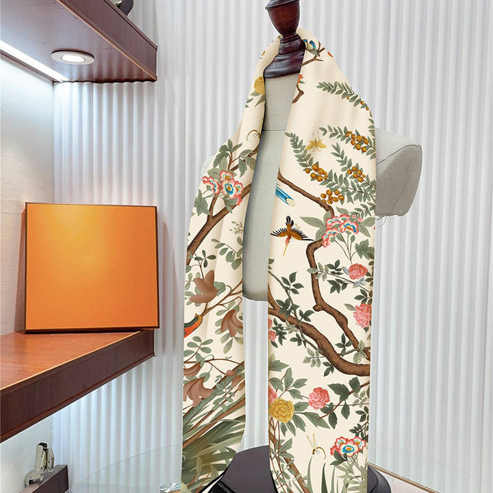 ACCITY - Jungle Birds Twill Silk Travel Sun Scarf_CWASC04082: TYPE3 / (OS) 1