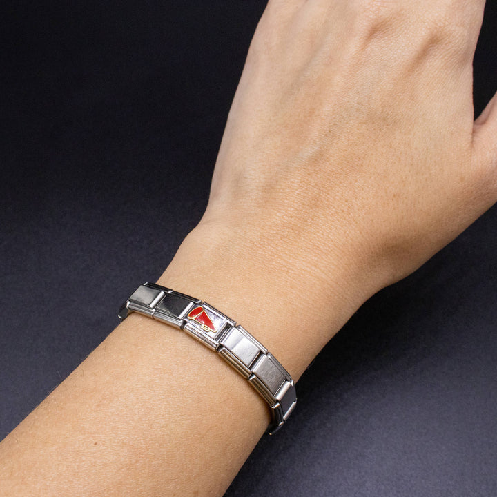Natalia - Italian Charm Bracelet Charms - 9mm Megaphone Sports Links