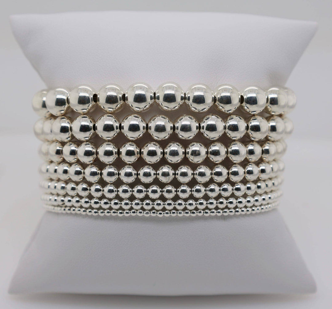 2MM Classic Ball Bead Bracelet - Waterproof: Gold Filled / Stretchy 6.5"