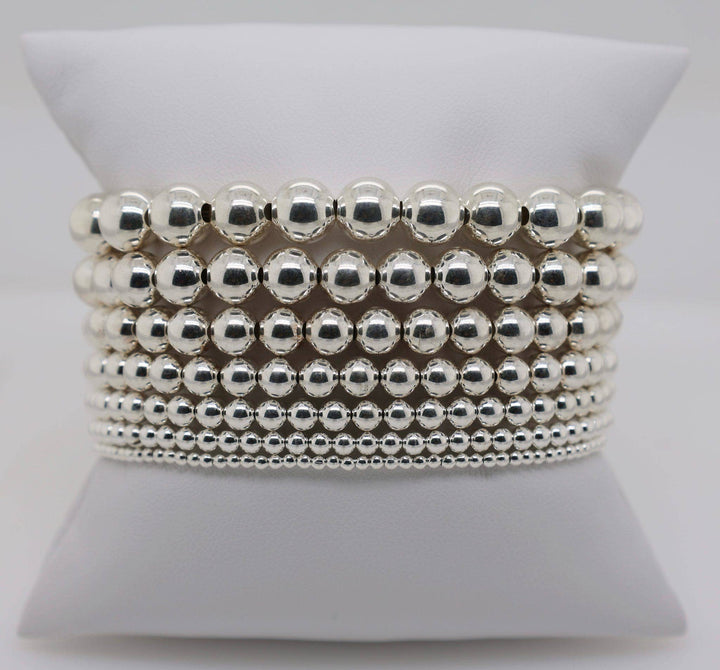 2MM Classic Ball Bead Bracelet - Waterproof: Gold Filled / Stretchy 6.5"