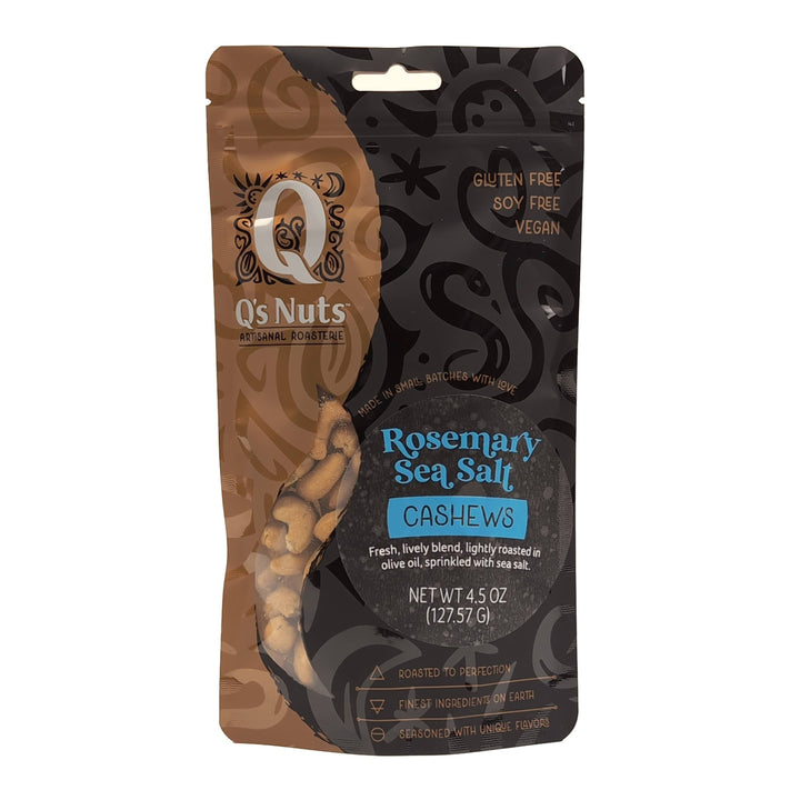 Q's Nuts, LLC - 4.5 oz Rosemary with Sea Salt Cashew