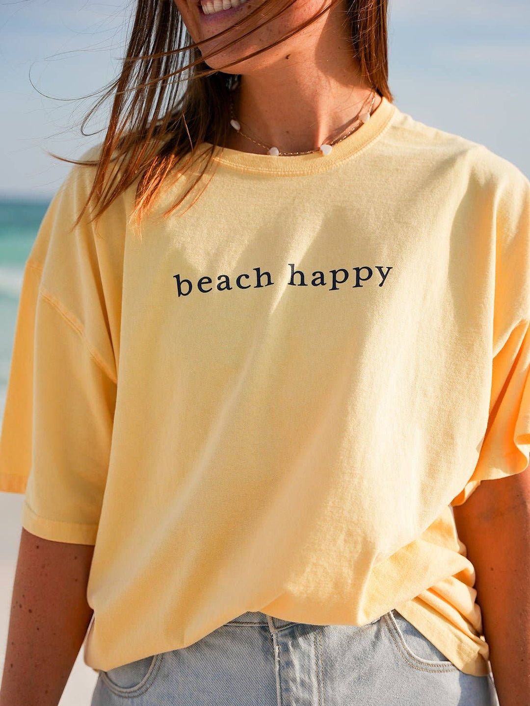 30A Gear - 30A Beach Happy Minimalistic T-Shirt: Light Green / L