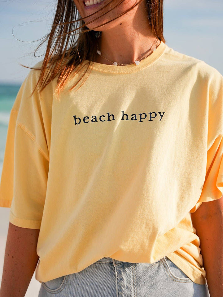 30A Gear - 30A Beach Happy Minimalistic T-Shirt: Light Green / L