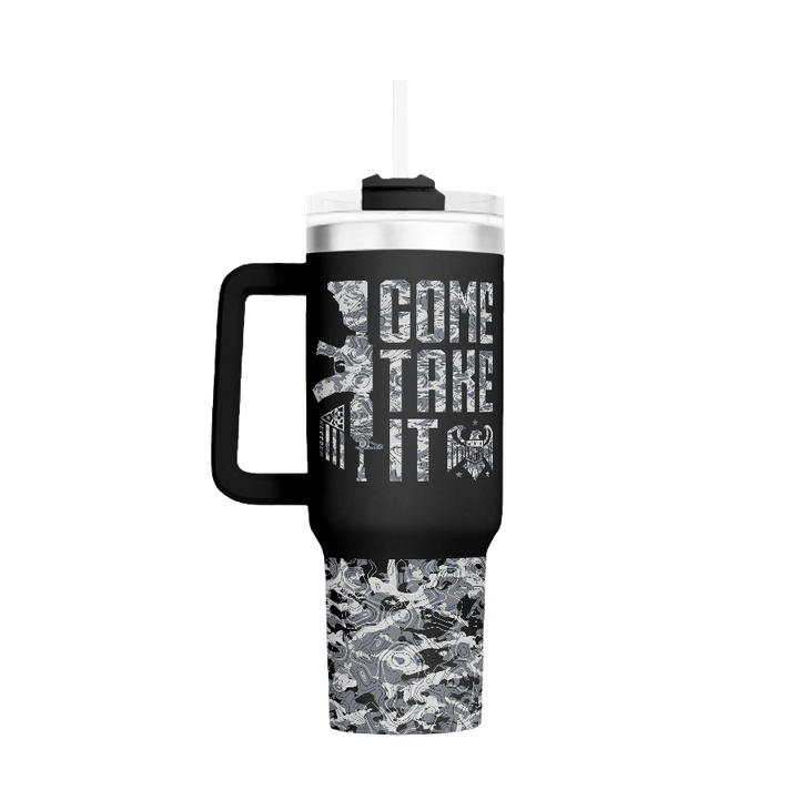 I Love My Freedom - Come Take It - 40oz Tumbler - 2616: Black