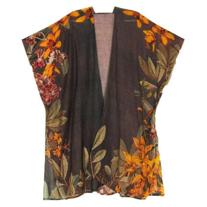 Powder - Botany Bliss in Charcoal Wool Wrap