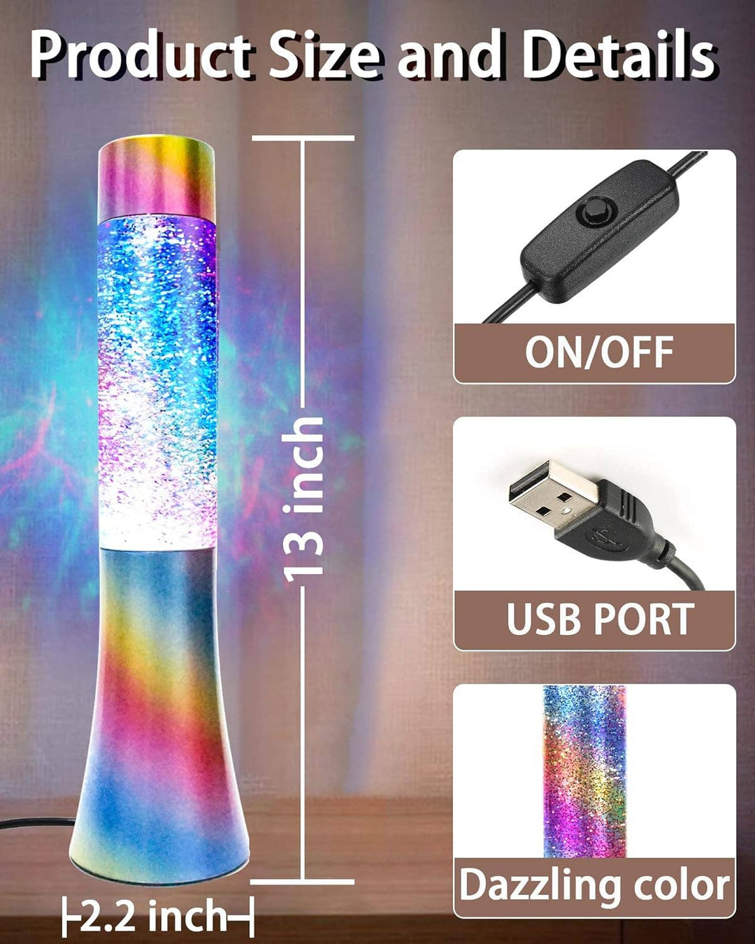 Tech Mod Lava Lamps – Glitter Green