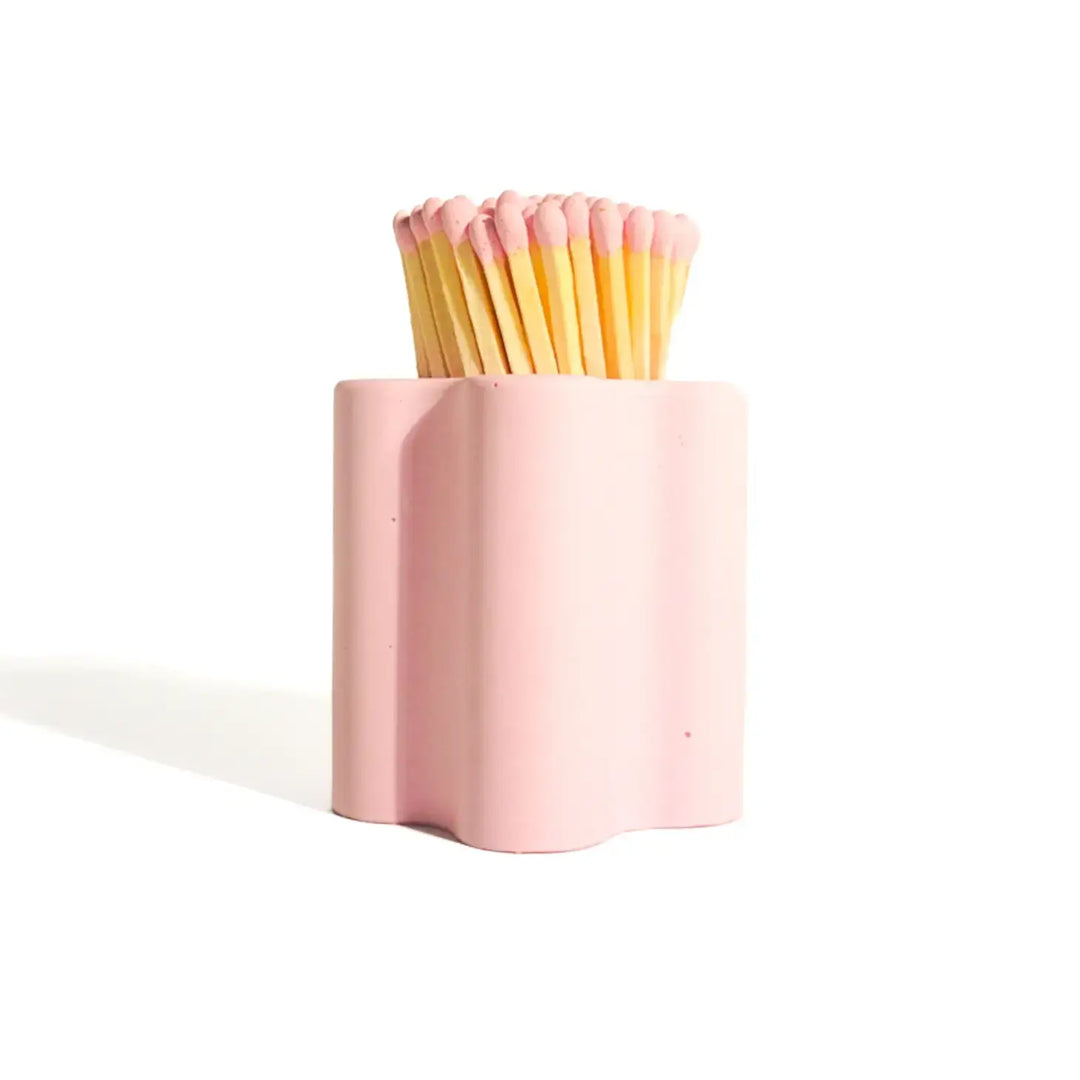 Enlighten the Occasion - Pastel Flower Vessel with Colorful Matchsticks: Blue