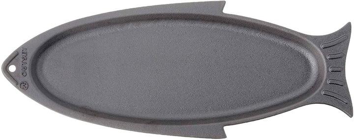 Fox Run Brands - Outset Cast Iron Fish Grill and Serving Pan, 19" x 7" x 1"