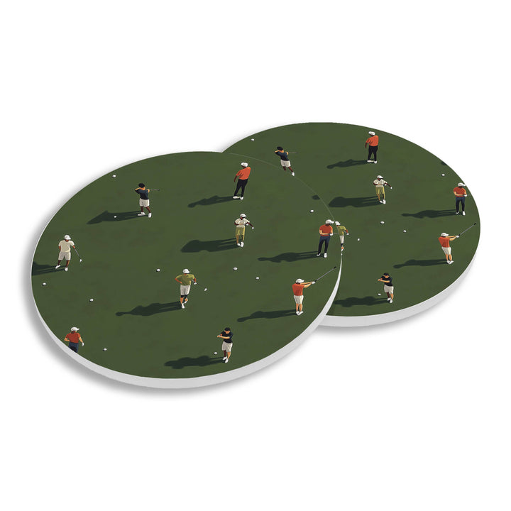 Toss Designs - Ceramic Coaster (1) - Golfers