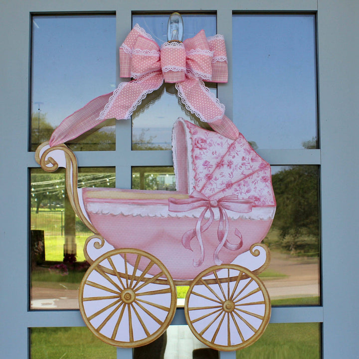 Front Porch Elegance - Welcome Baby- Door Hanger: Blue- It's a Boy