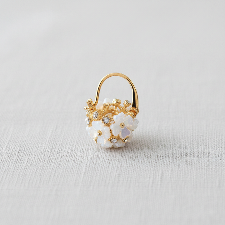 paperln - Floral Shell Ball Earrings
