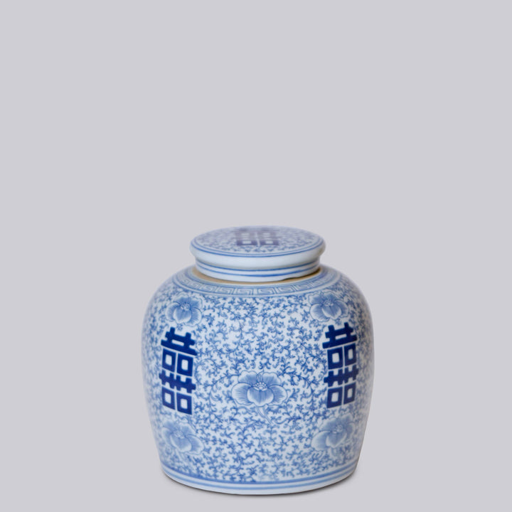 Cobalt Guild - Double Happiness Blue and White Porcelain Jar
