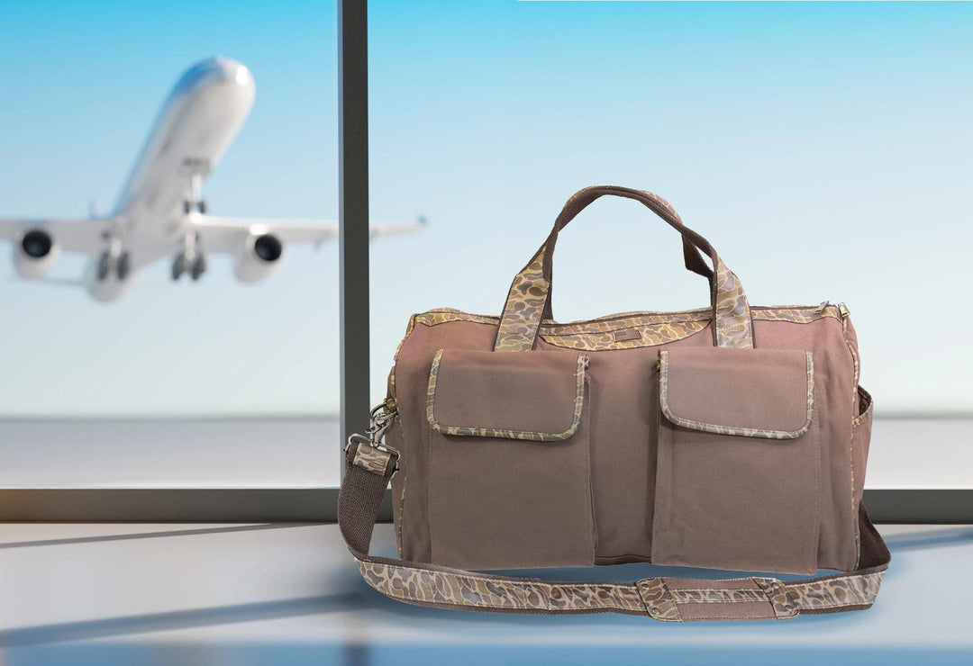 Zep-Pro - Shot Shell Brown Waxed Canvas Old School Camo Weekender Bag.: Brown/Tan