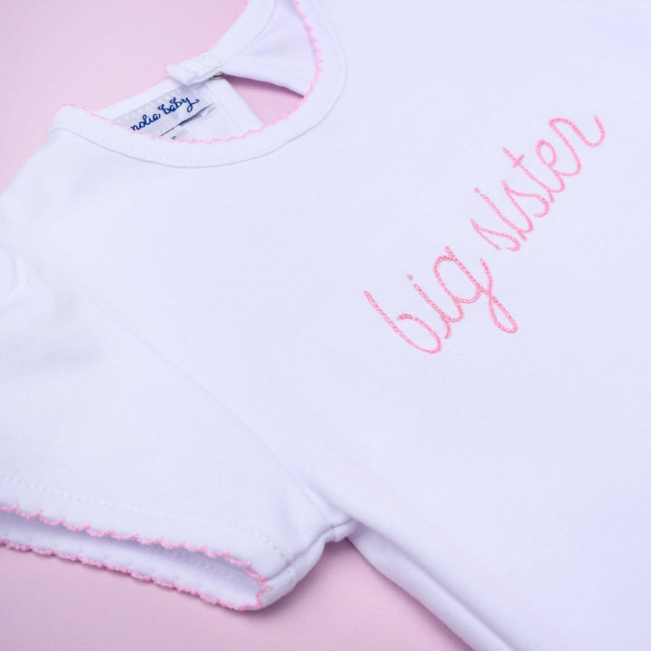 Magnolia Baby - Big Sister Embroidered T-Shirt: 5