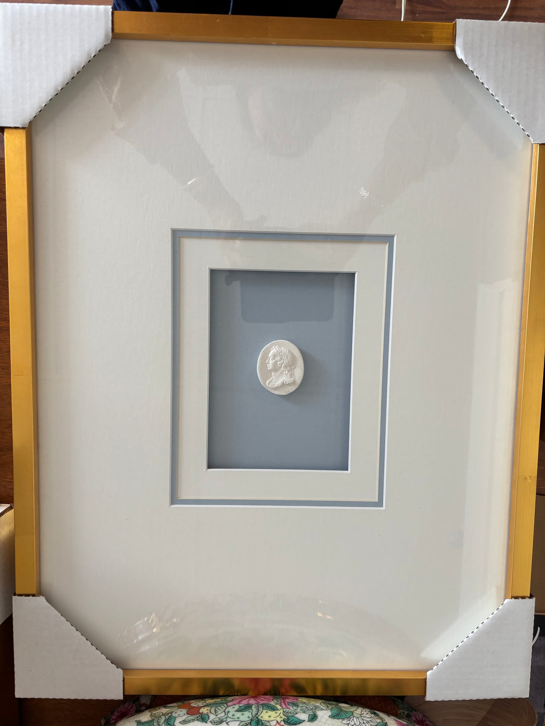 CUSTOM Blue INTAGLIO ART