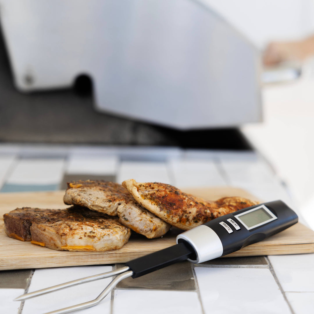 Fox Run Brands - Outset Grill Fork Digital Meat Thermometer For BBQ