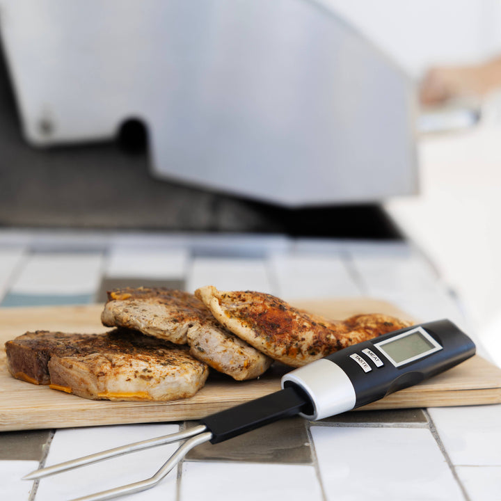 Fox Run Brands - Outset Grill Fork Digital Meat Thermometer For BBQ