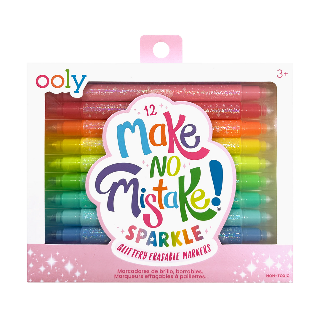 OOLY - Make no Mistake! Glittery Erasable Markers - Set of 12