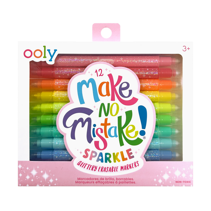 OOLY - Make no Mistake! Glittery Erasable Markers - Set of 12