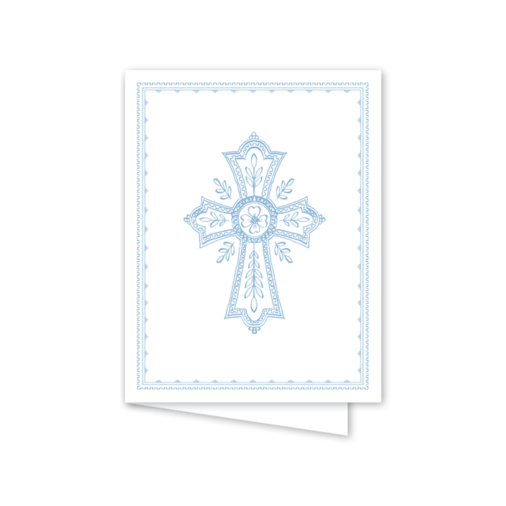 Dogwood Hill - Neoclassic Cross Blue Card: Single Card