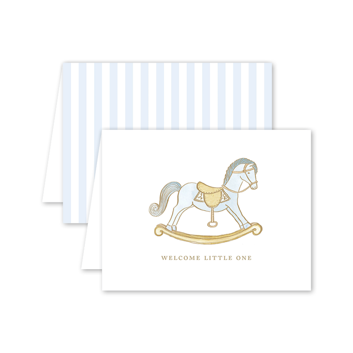 Dogwood Hill - Petit Jouet Cheval Bleu Baby: Single Card