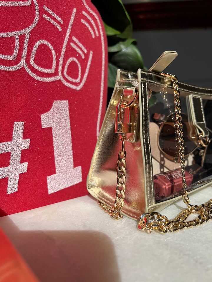 TAYLOR GRAY - The Emma Gameday Metallic Champagne Purse 2 | shoptaylorgray