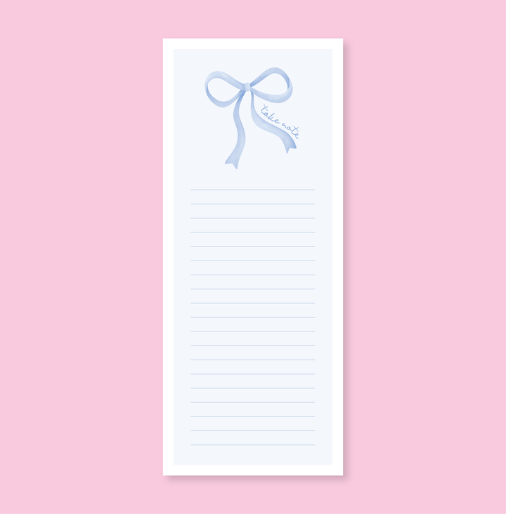 Rock Paper Scissors - Take Note Blue Bow List Notepad