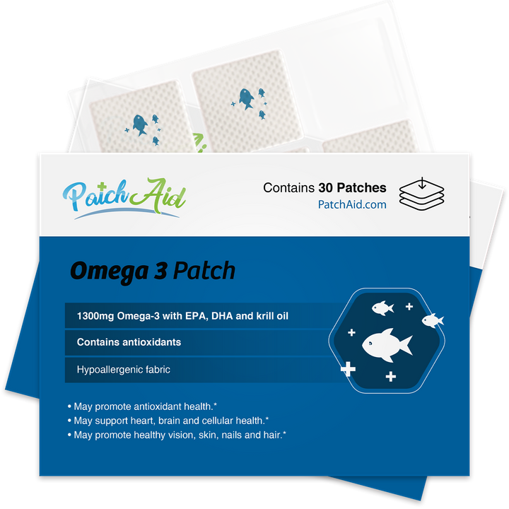 PatchAid - Omega-3 Vitamin Patch - Heart & Brain Health Support: 1-Pack