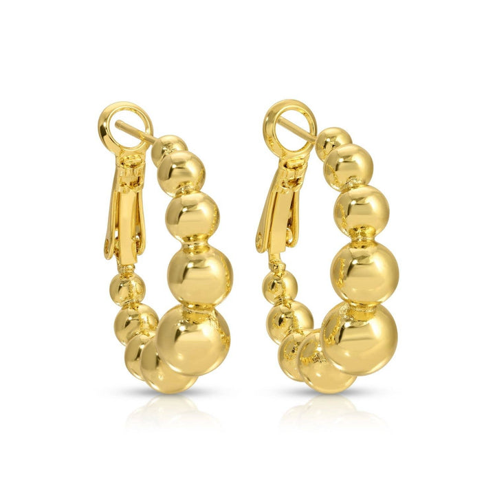 Splendid Iris - Lever Back Beaded Hoops