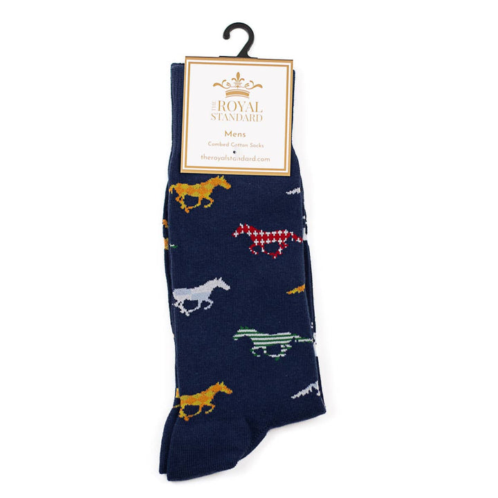 The Royal Standard - Men's Jockey Socks   Navy/Multi   One Size