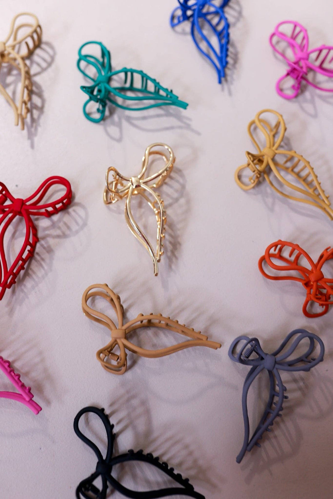 KAXI - THE METAL BOW CLAW ( 13 COLORS ): YELLOW GOLD