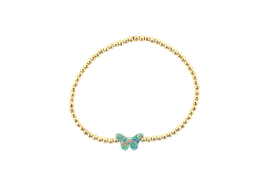 Kids Butterfly Bracelet: Bubblegum / Gold Filled