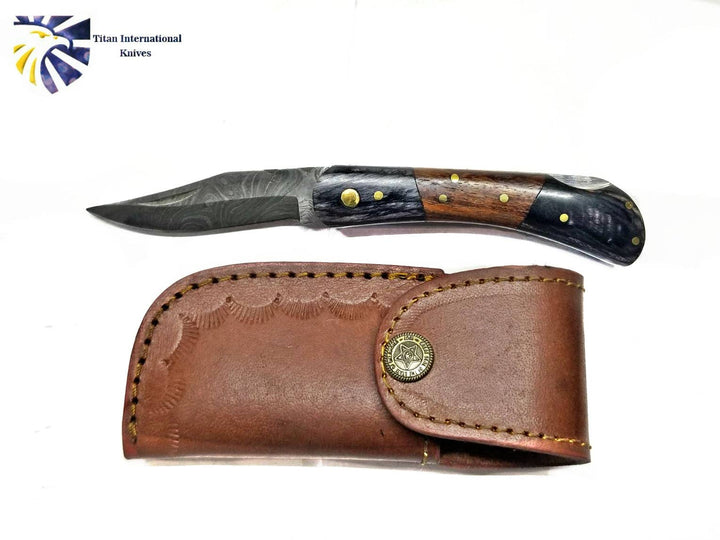 Titan International - TF-009 / Damascus Steel EDC Pocket knife