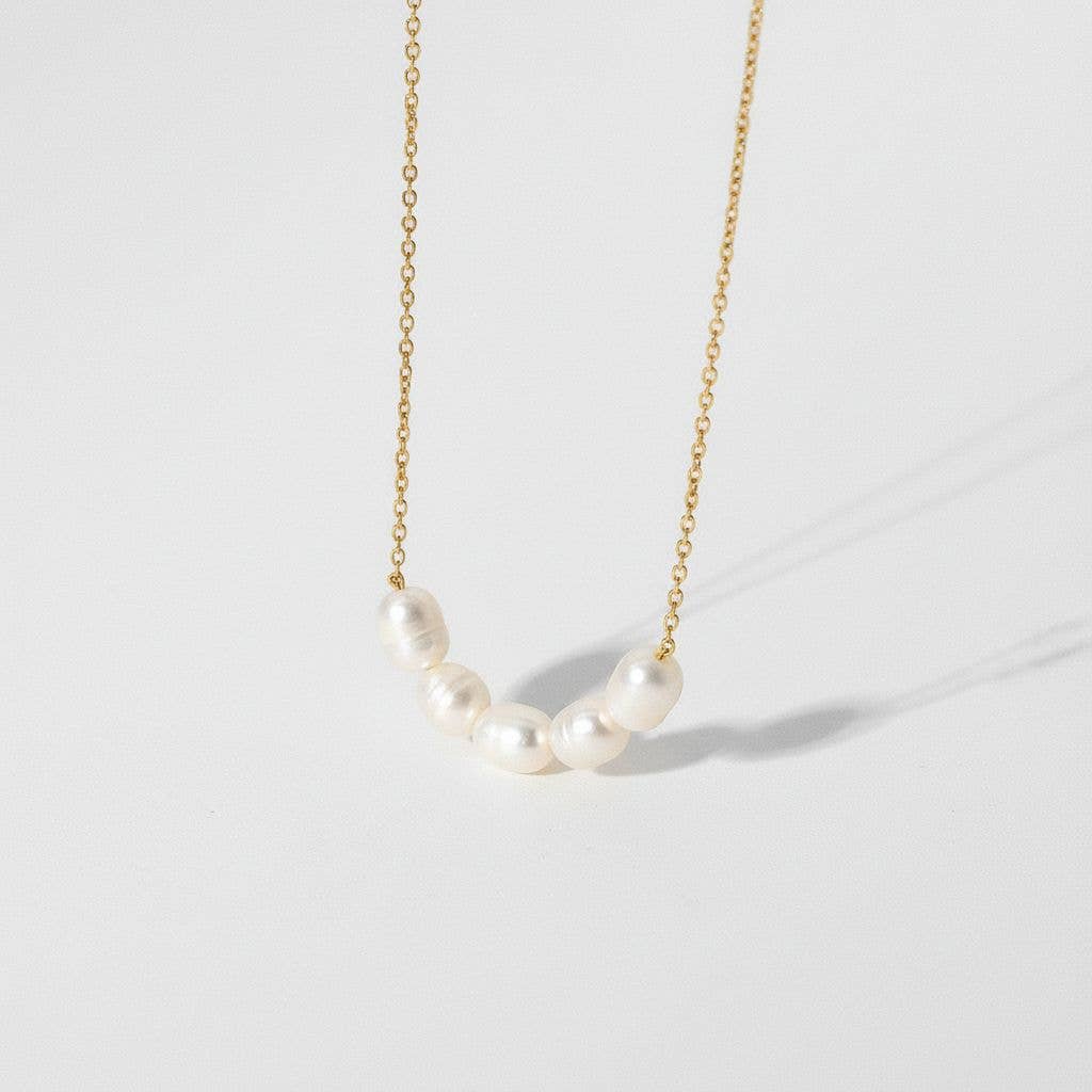 paperln - Elegant Pearl Accent Layered Necklace