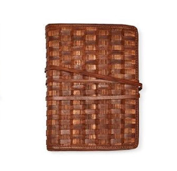 Chestnut Woven Leather Journal