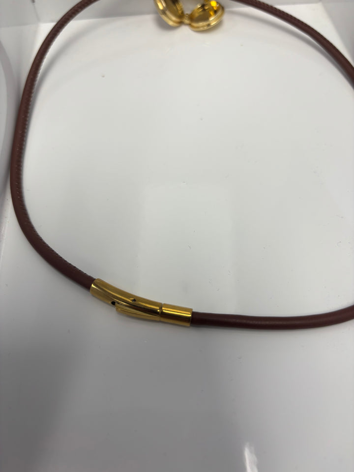 Vegan Leather Necklace