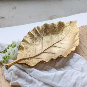 Gilded Leaf Tray Large