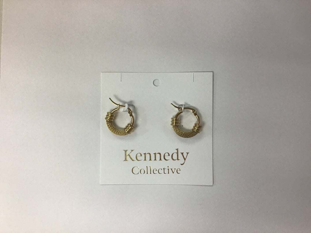 Woven Gold Hoops