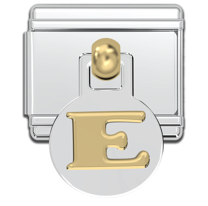 Natalia - Italian Charm Letters A-Z - 9mm Gold Dangle Bracelet Charms: S