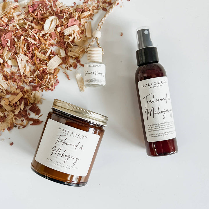 Hollowood Home and Candle - TEAKWOOD & MAHOGANY | MEN’S COLLECTION: 8 OZ