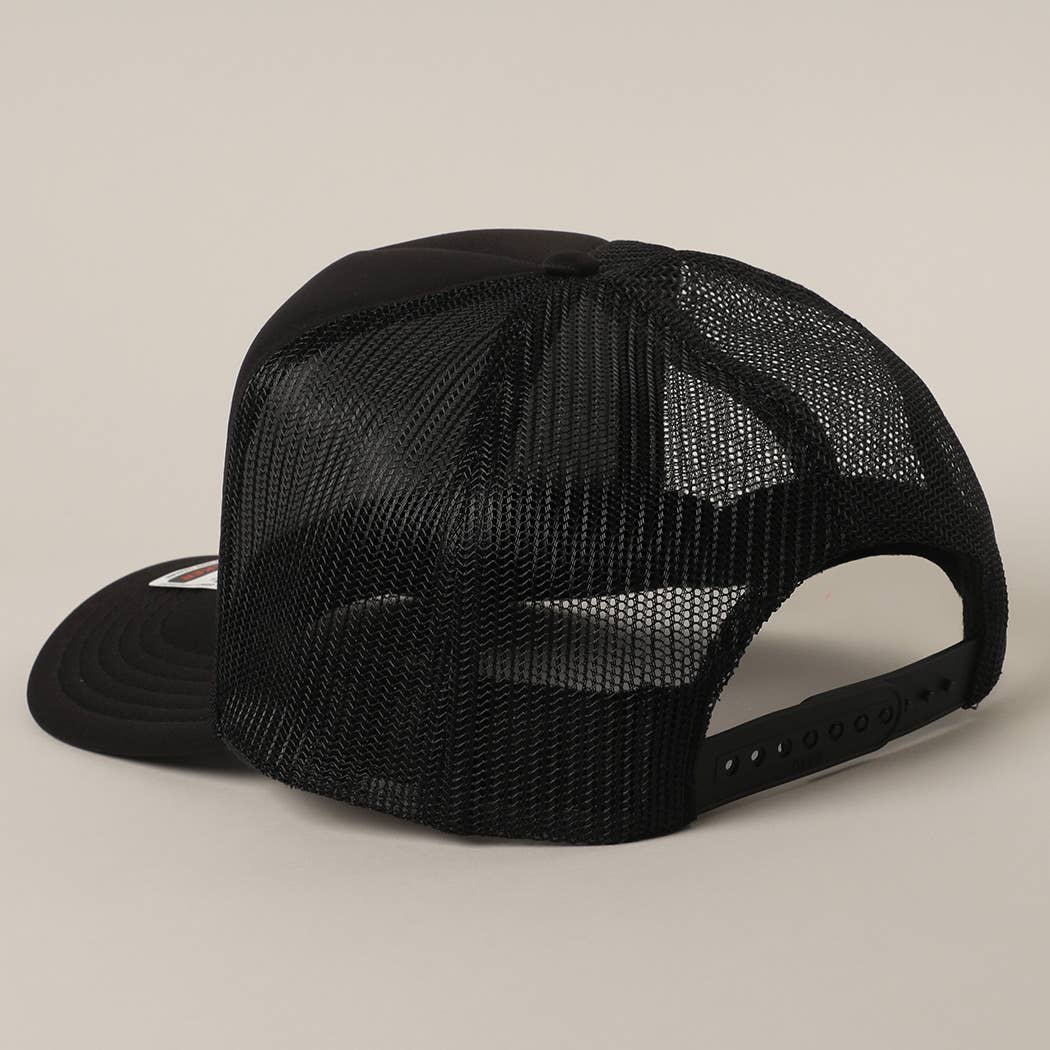 Fashion City - One Nation Under God Mesh Back Foam Trucker Hat: NEON PINK / One Size