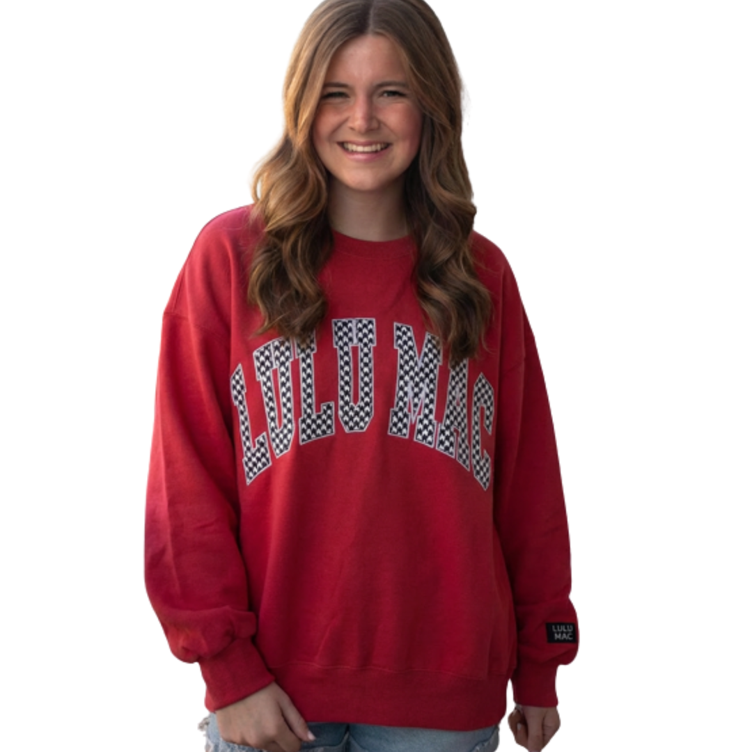 Girlie Girl Originals - LM-SW-1009  Crimson Houndstooth-Stitch: Crimson / Large