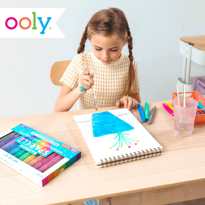 OOLY - Rainbow Sparkle Watercolor Gel Crayons - Set of 12