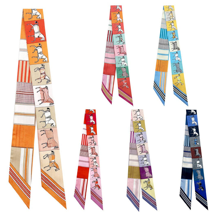 Fashion City - Colorful Patterns Horse Print Light Weight Scarf: PUR / ONE SIZE