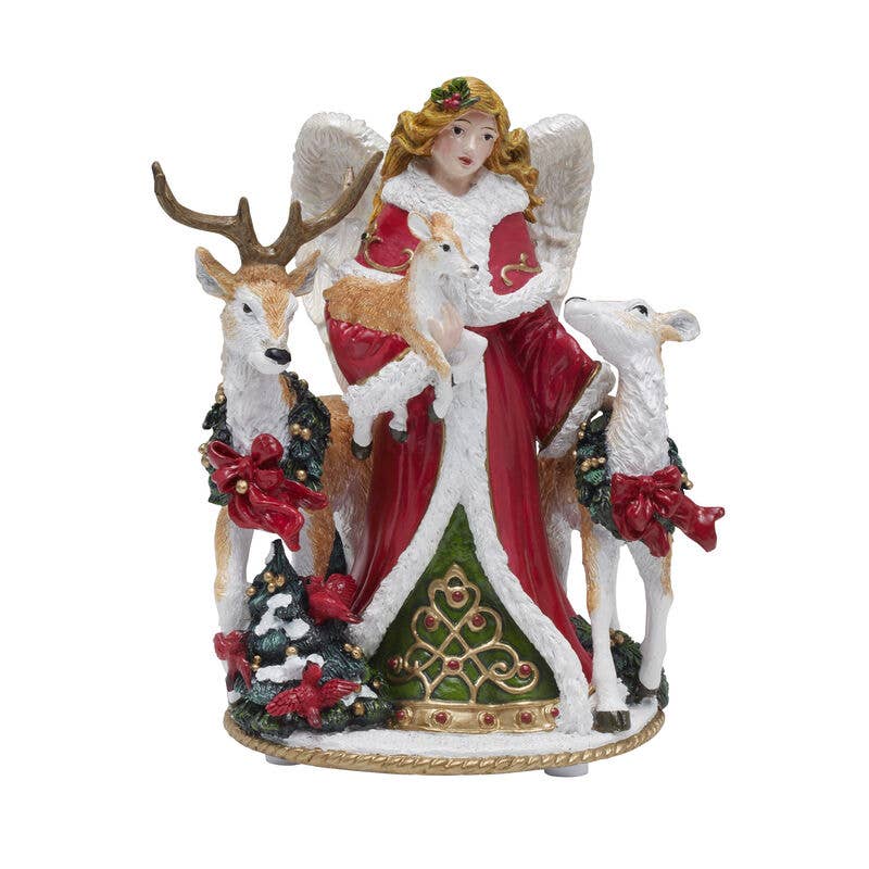 Fitz and Floyd® Mikasa® Pfaltzgraff® - Fitz & Floyd Holiday Musical Angels Among Us Gift Box Pkg: RED / RESIN
