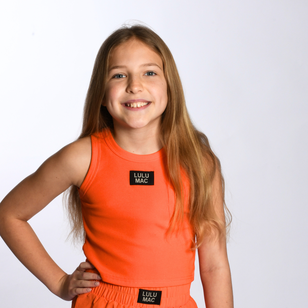 Girlie Girl Originals - LM-KTK-1000 ORANGE KIDS SOLID TANK: ORANGE / Youth Large