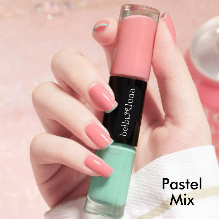 Tiny Gift Society - Double Nail Polish - Trendy Colors, Glitter Polish Gift: Nude Glitter