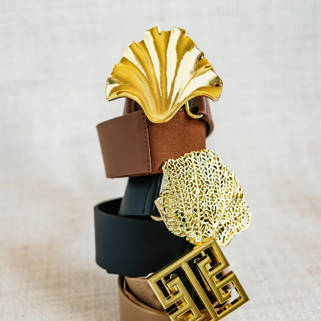 Garland - Clamshell Artisan Interchangeable Belt Buckle w/ Gold Finish