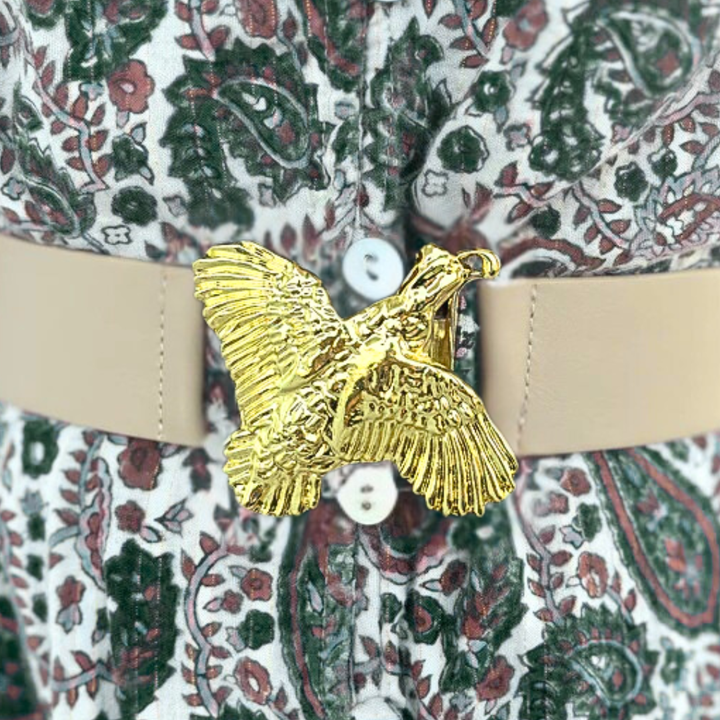 Garland - Pheasant Interchangeable Belt Buckle w/ Gold Finish
